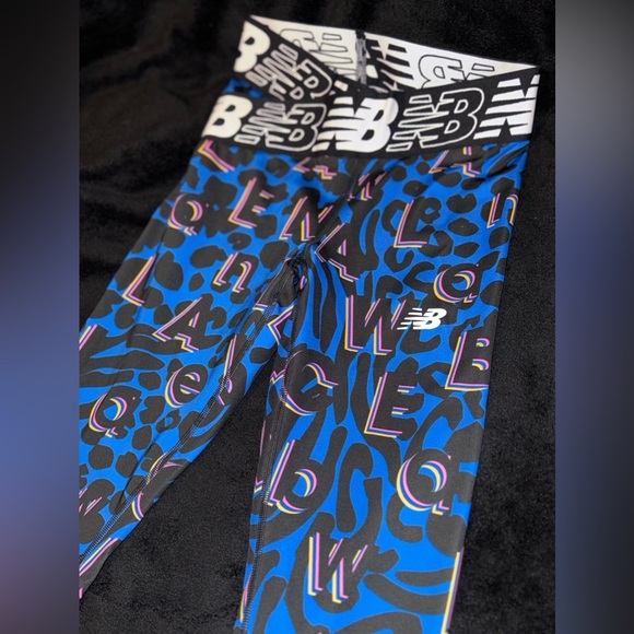 New Balance Relentless Crossover Printed High-Rise Tight Serene-Blue size Small - Picture 4 of 13